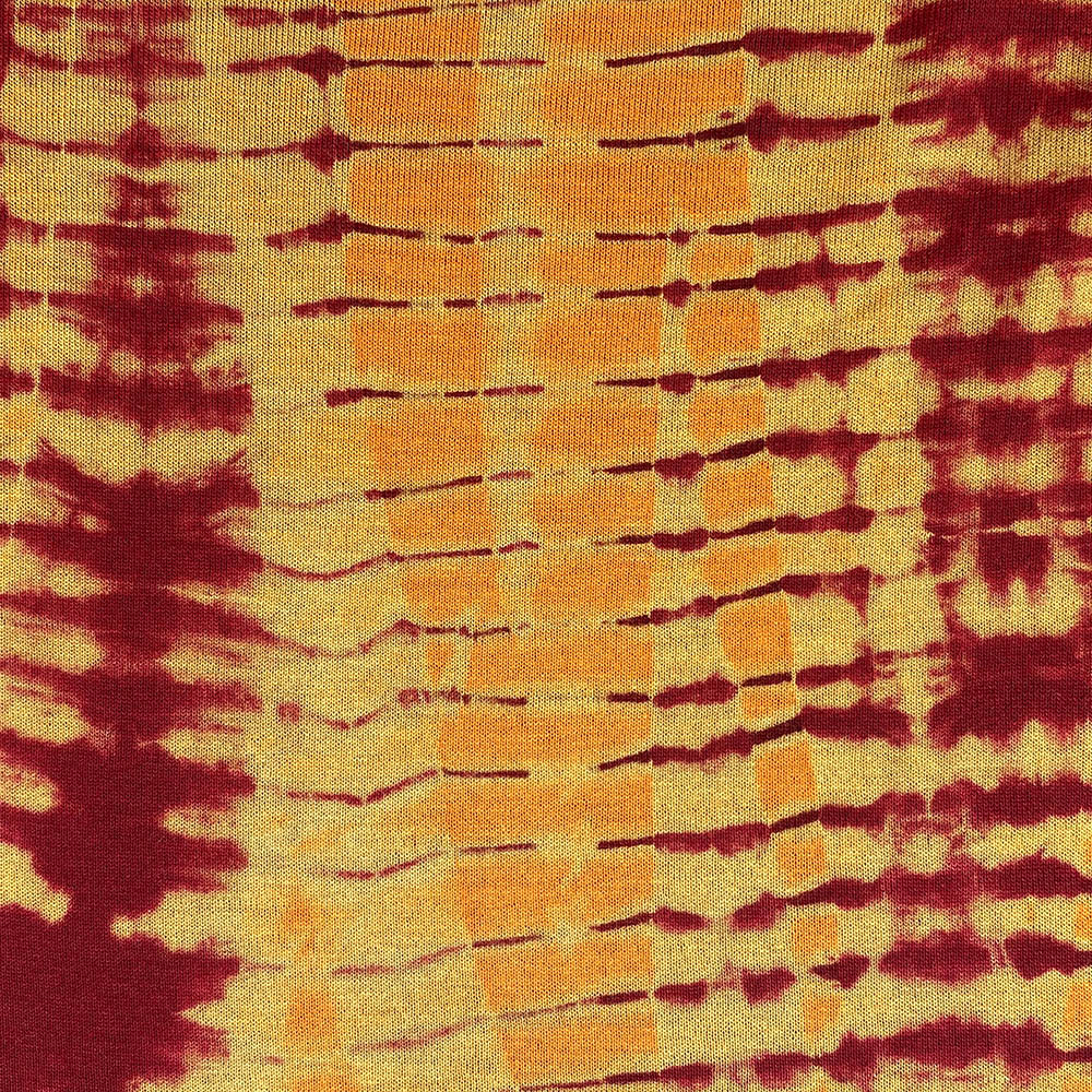 Polera modal arashi shibori naranjo/ rubí